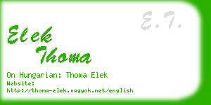 elek thoma business card